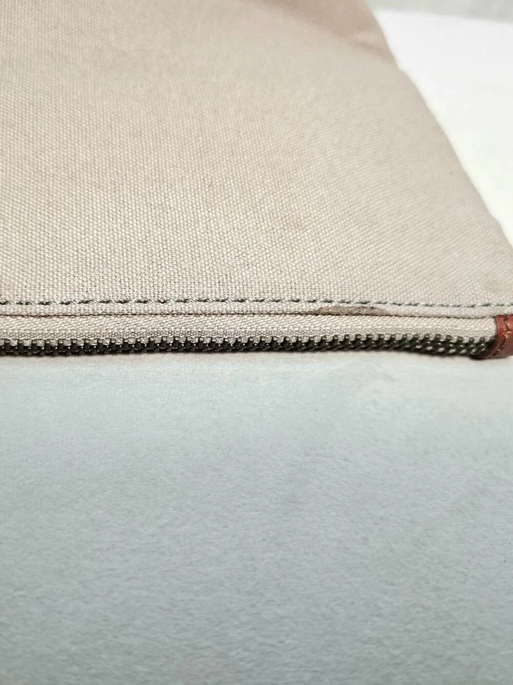 Mark & Graham Canvas Leather Zip Pouch NWOT Travel Organizer Cosmetic Bag